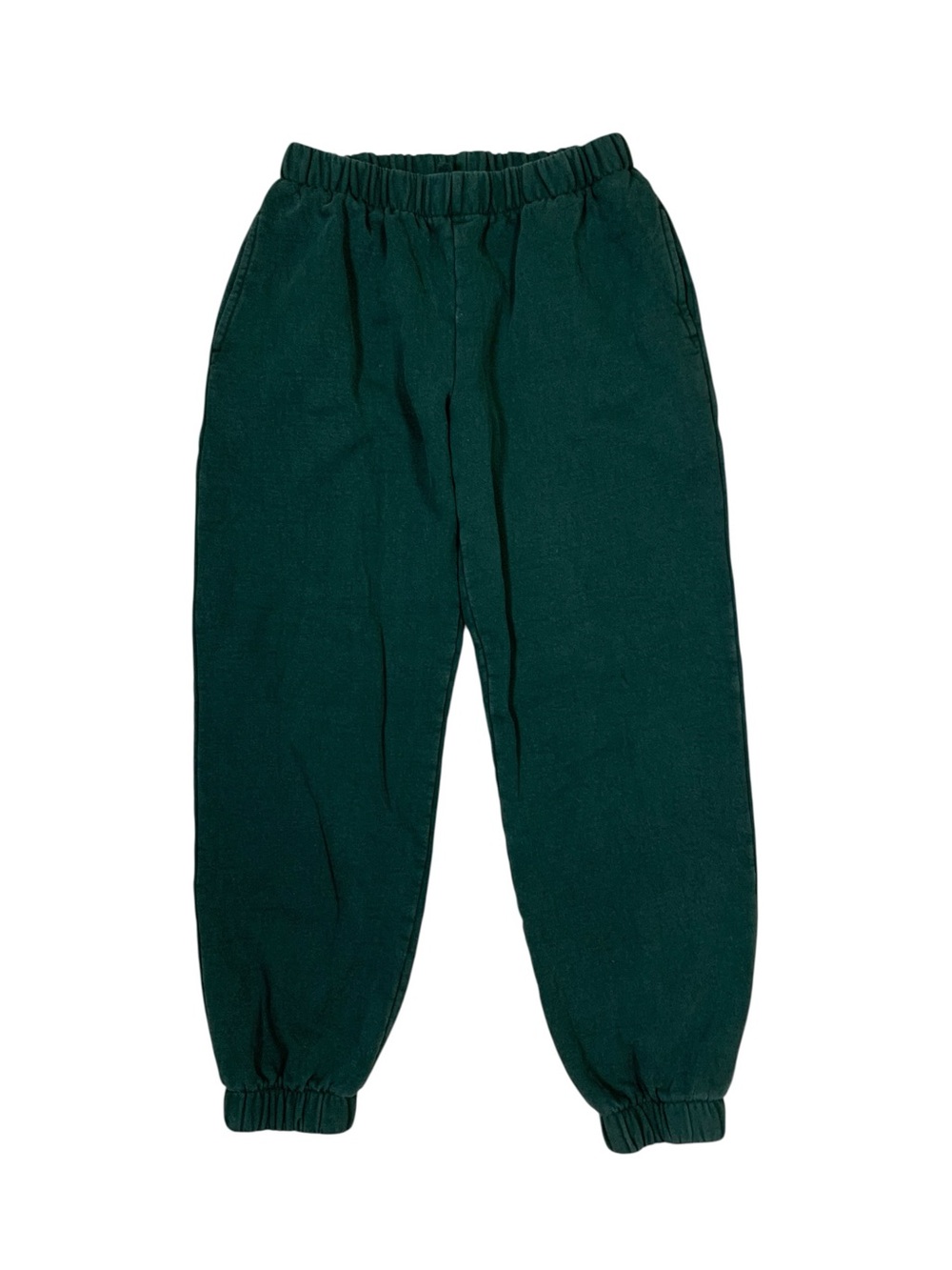 John Galt Green Fleece Jogger Sweatpants Elastic Waist Drawstring Cozy M